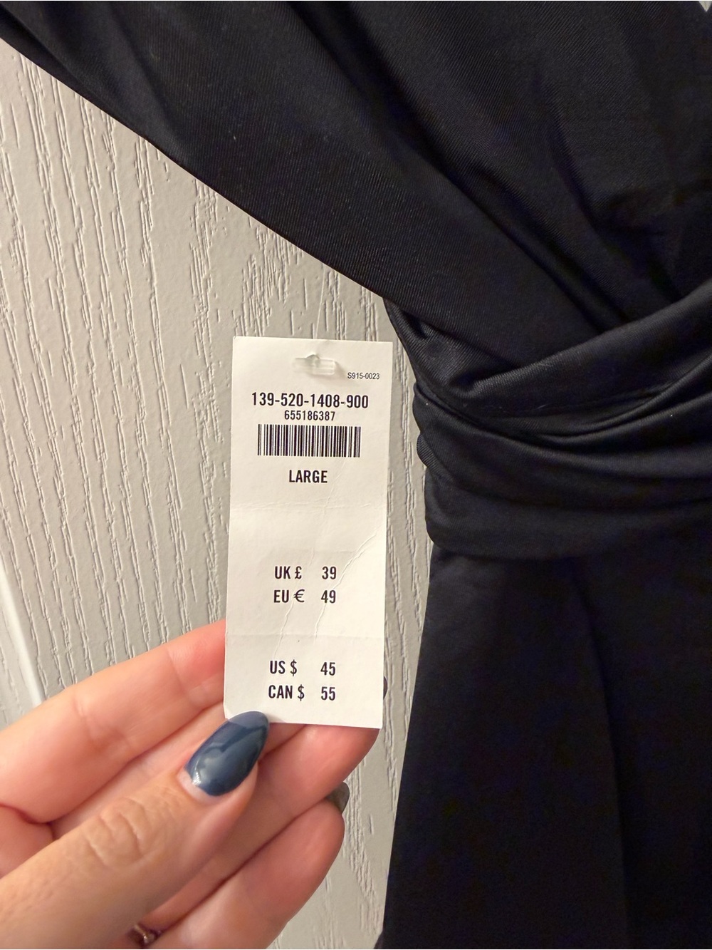 Abercrombie & Fitch Black Draped V-Neck Bodysuit - Picture 3 of 5